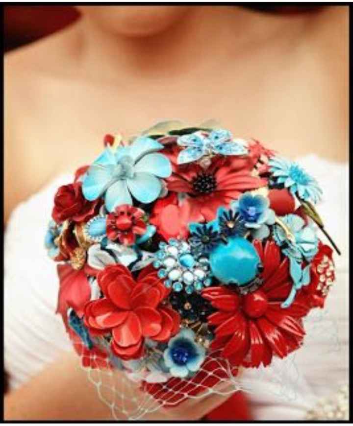 Mês vermelho ~ bouquets em vermelho e azul - 6