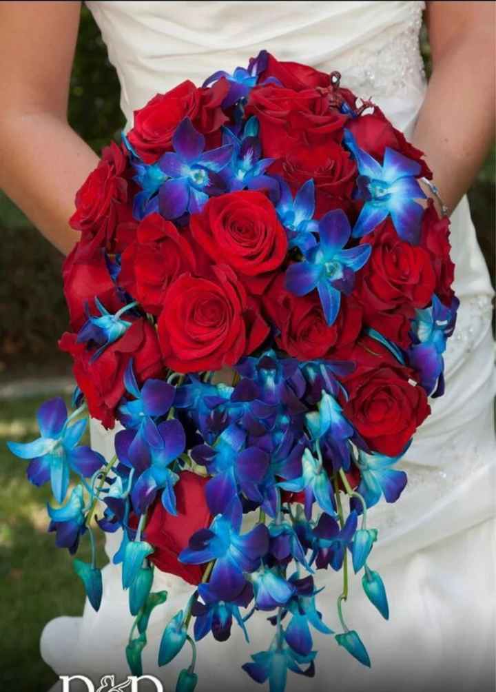 Mês vermelho ~ bouquets em vermelho e azul - 7