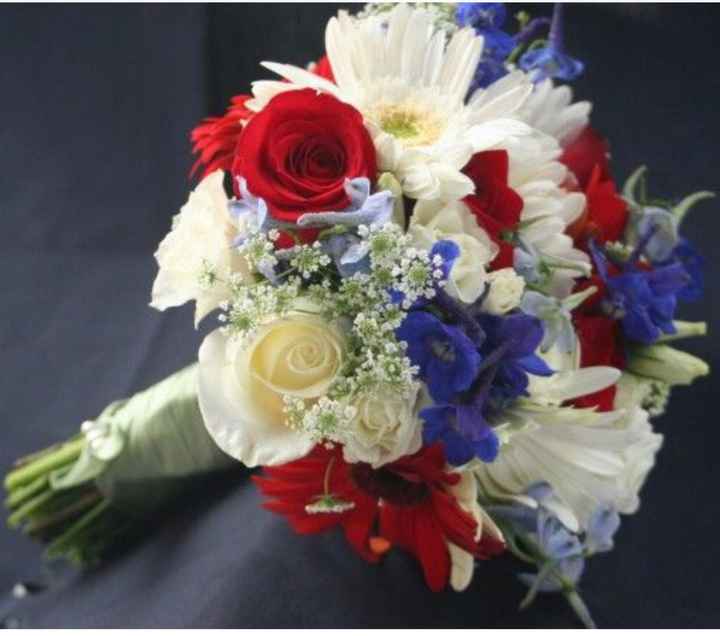 Mês vermelho ~ bouquets em vermelho e azul - 8
