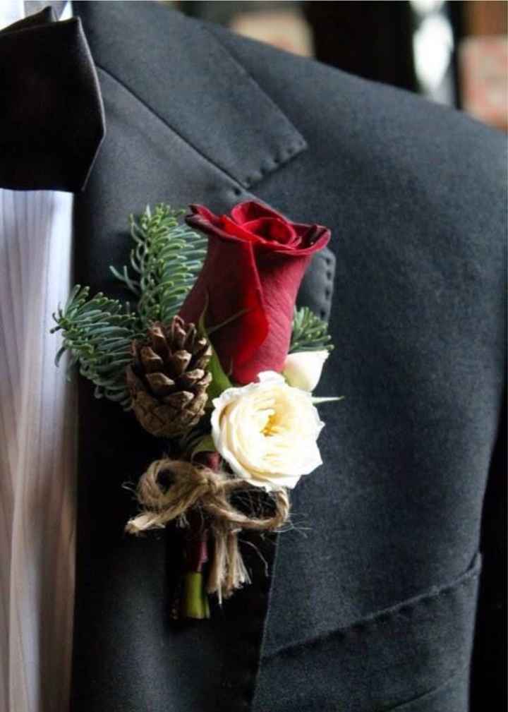 Mês vermelho ~ inspiração boutonnières vermelho e azul - 4