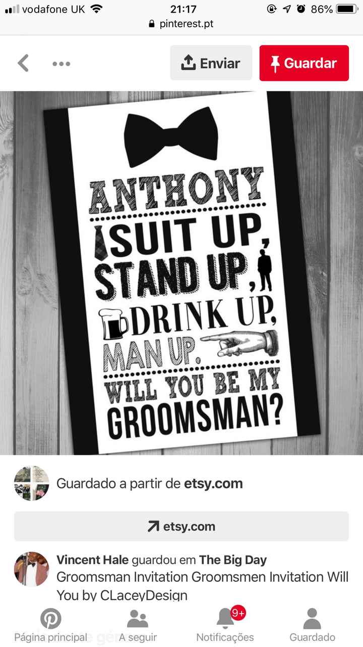 Convites Groomsman 🤵🏼 - 2