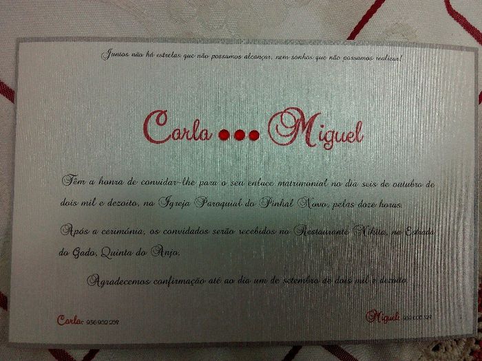 Convites check - 2