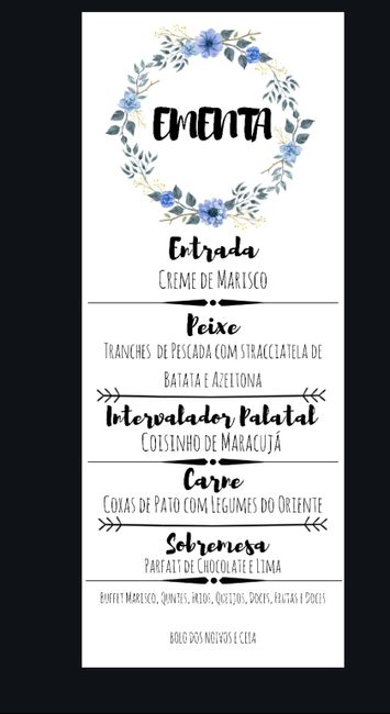 As ementas - 1