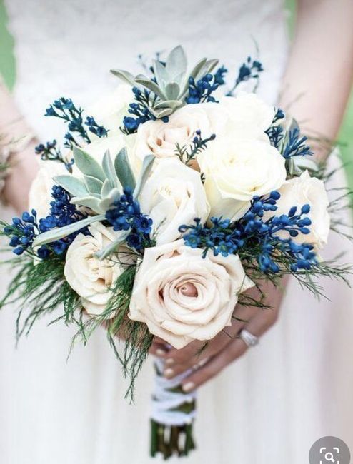 o arco-íris 🌈 invade a comunidade com inspirações (azul marinho) para bouquet 💐 e boutonnière 💙 - 4