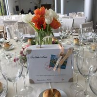 marcador de mesa + menu