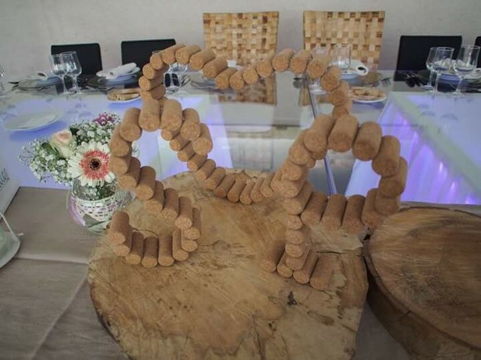 Decoração de mesa dos noivos