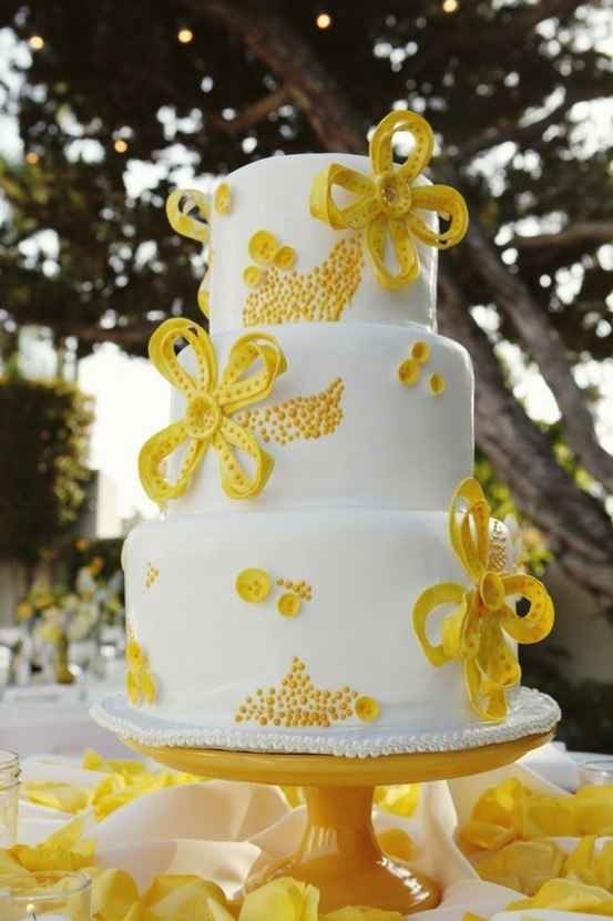 Bolos de casamento - Amarelo (Parte 1)