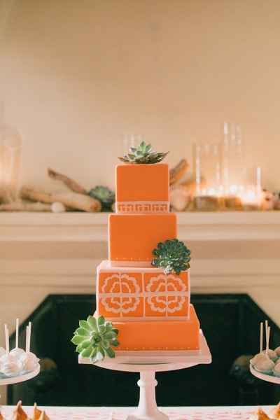 Bolos de casamento - Cor-de-laranja (Parte 2)