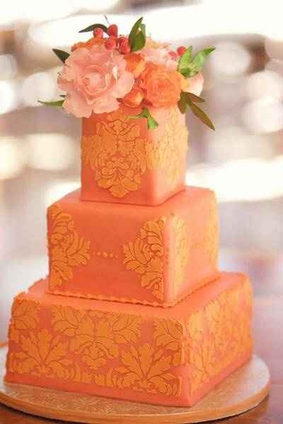 Bolos de casamento - Cor-de-laranja (Parte 2)