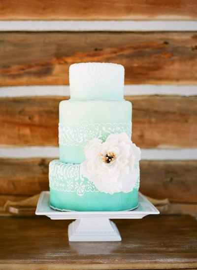 Bolos de casamento - Azul Esverdeado (Parte 10)