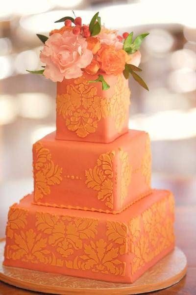 Bolos de casamento - Cor-de-laranja (Parte 2)