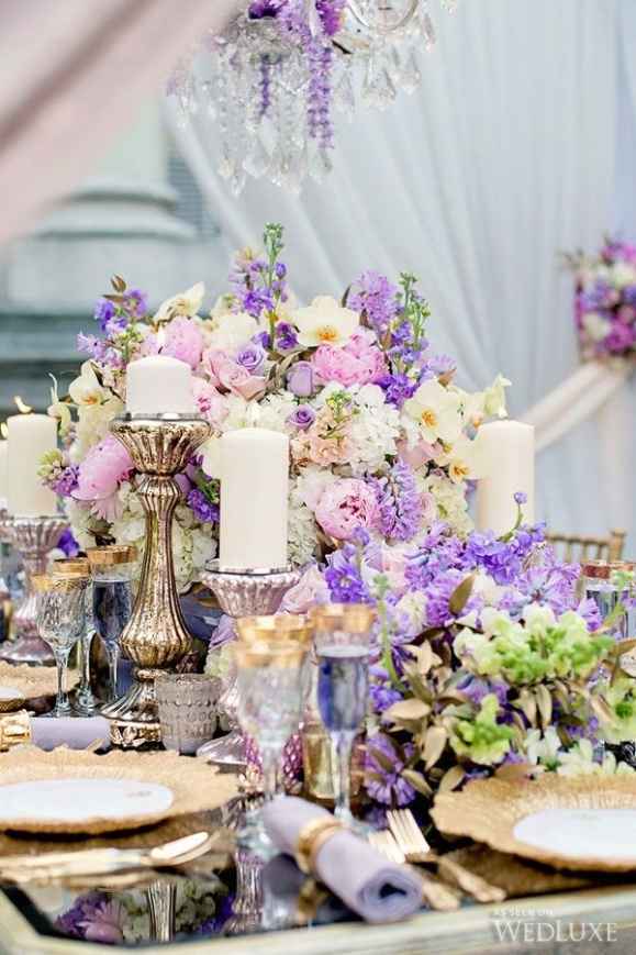 Lilas e dourado