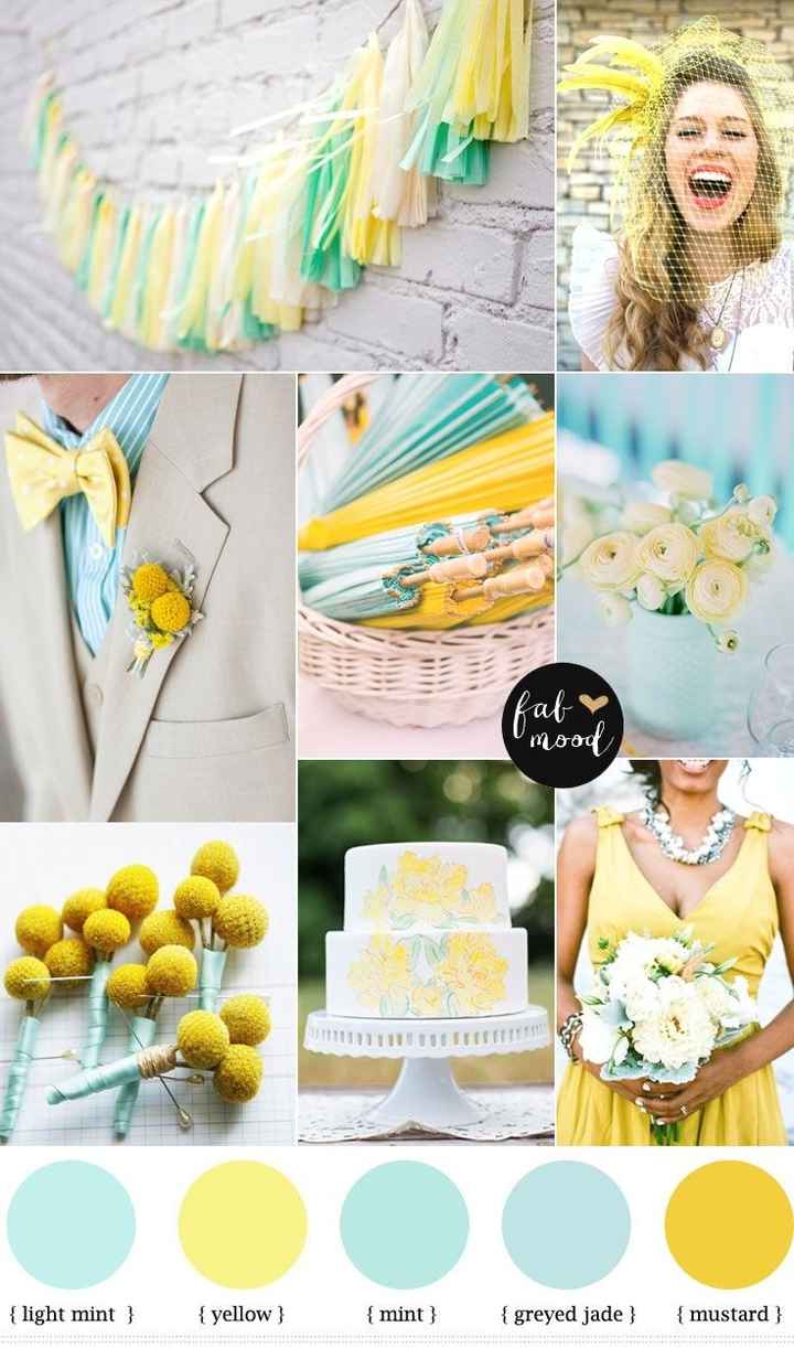 Menta e amarelo