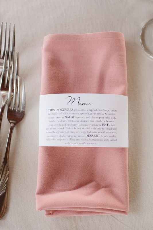 Menu para Casamento