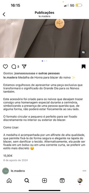 Fita Bouquet de Noiva. Mas... e para o noivo? - 1