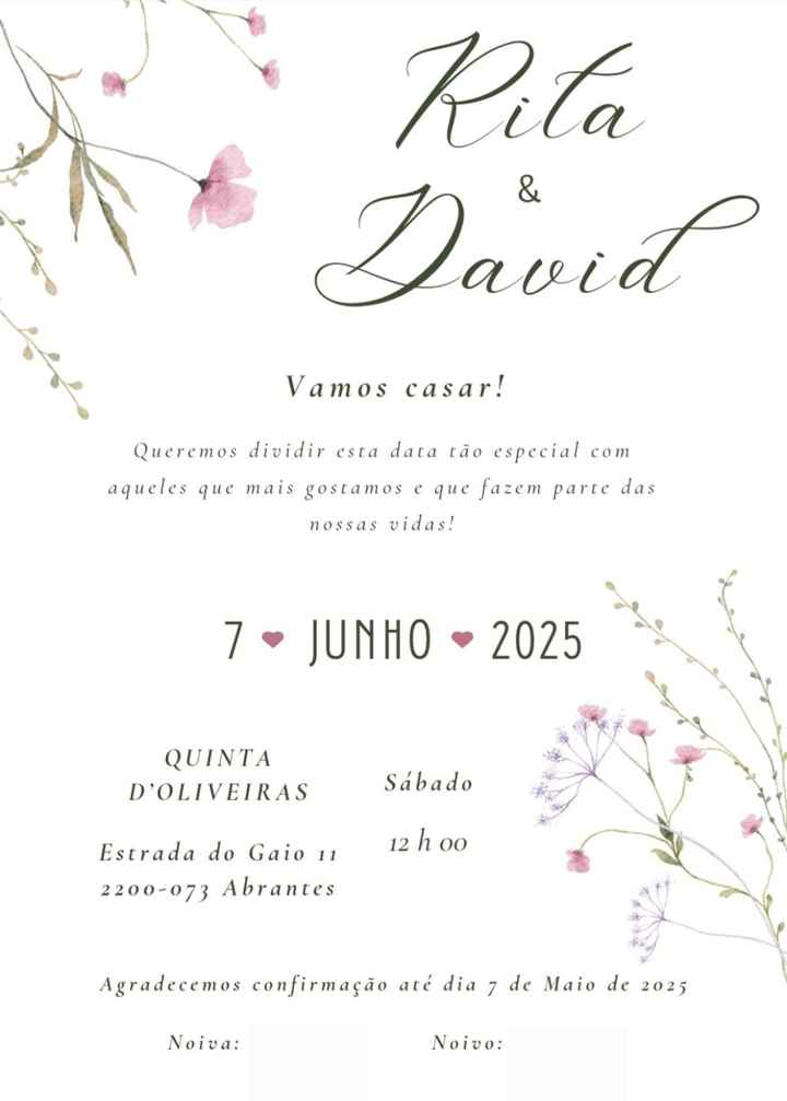 Convite e Save the date - 1