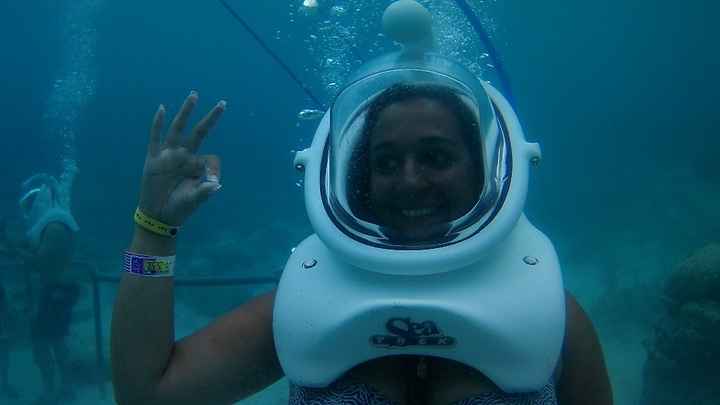 Caminhando pelo fundo do mar - Xcaret