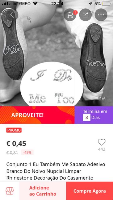 Frases no sapato de noiva? 2