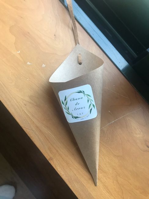 Cones Arroz que materiais usaram? 2