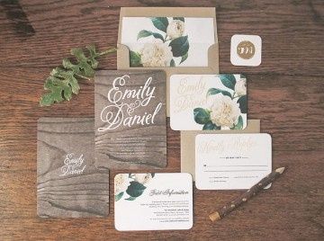 K. Convites Florais Inspirações Casamento Natureza 