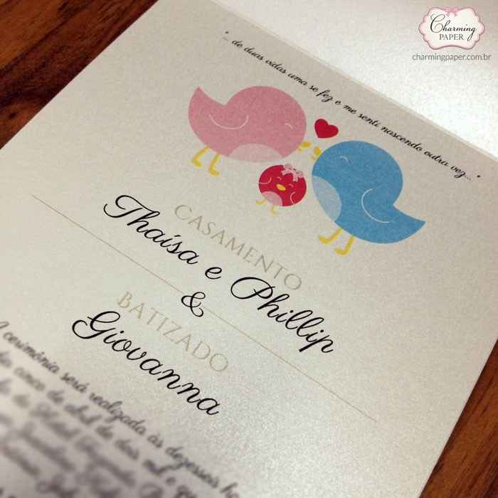 Convite Baptizado + Casamento 