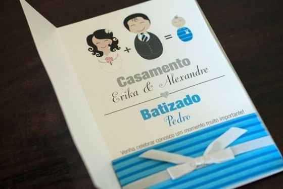 Convite Baptizado + Casamento 