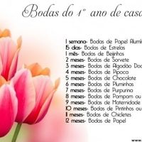 bodas meses de casamento