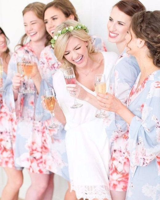 Robes para as damas de honor e noiva