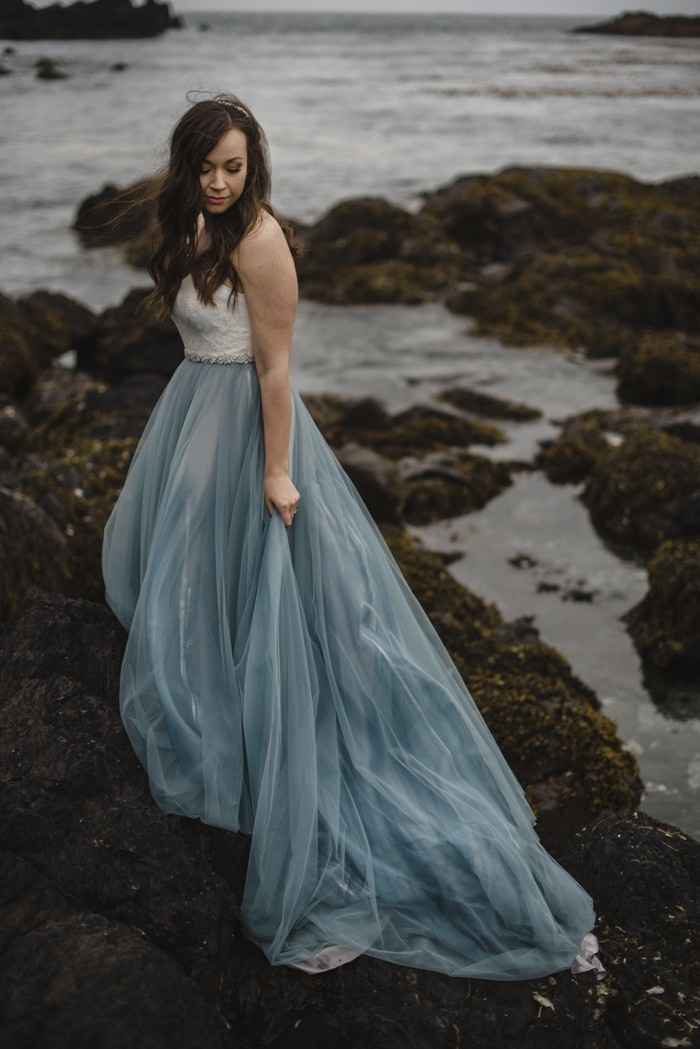 Vestido de noiva azul 