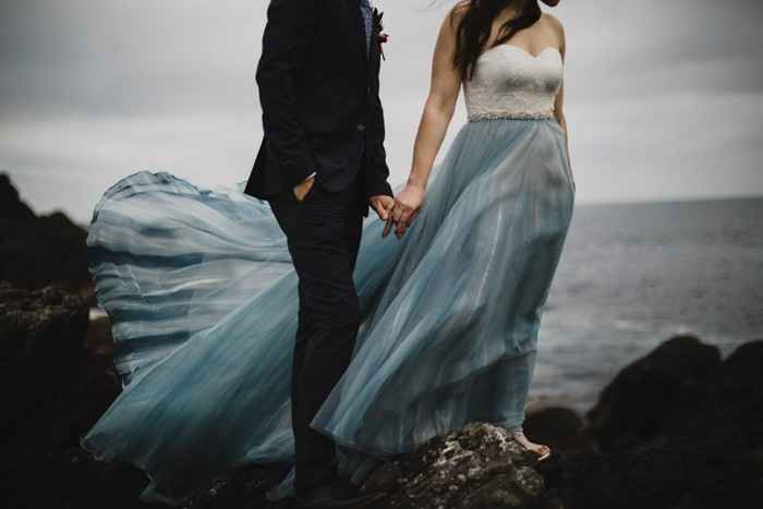 Vestido de noiva azul 