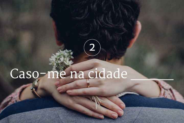 Caso-me na cidade...
