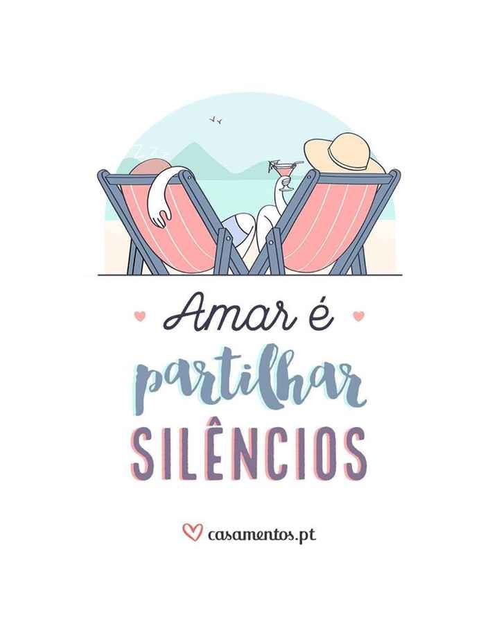 Amor é partilhar silêncios 
