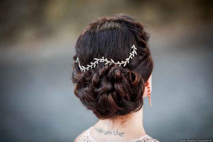 O penteado da noiva Joana 