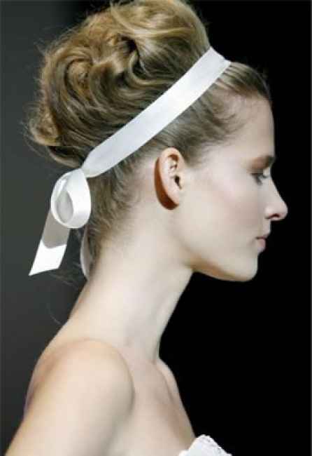 penteado de noiva com fita 