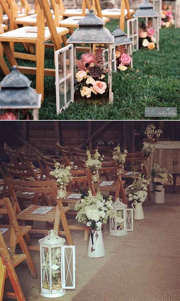 candeeiros com flores
