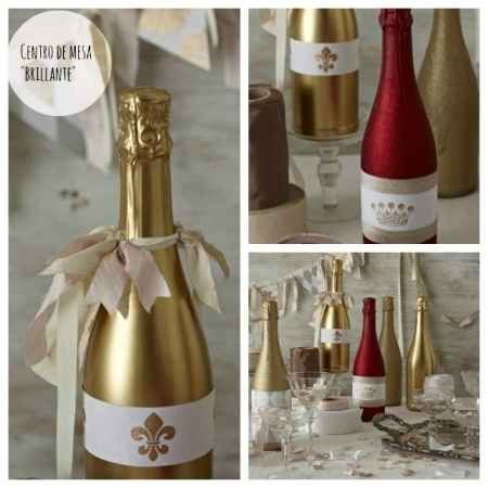 Garrafas de champagne recicladas