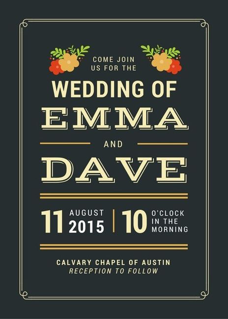 2. Convites de casamento