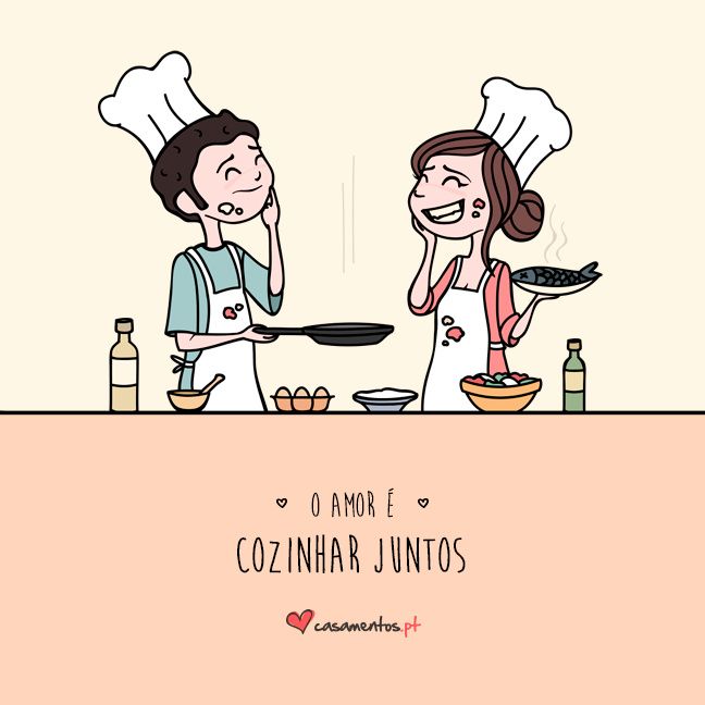 Amar é cozinhar juntos