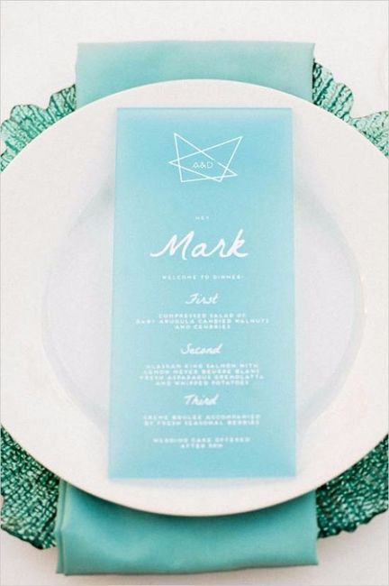 Menus de casamento Pantone 2018 7