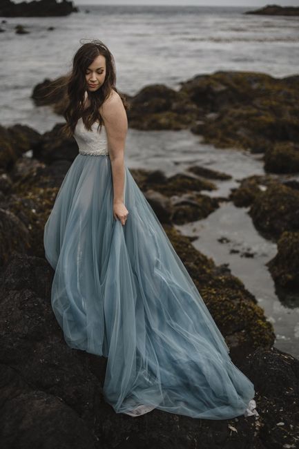 Vestido de noiva azul 