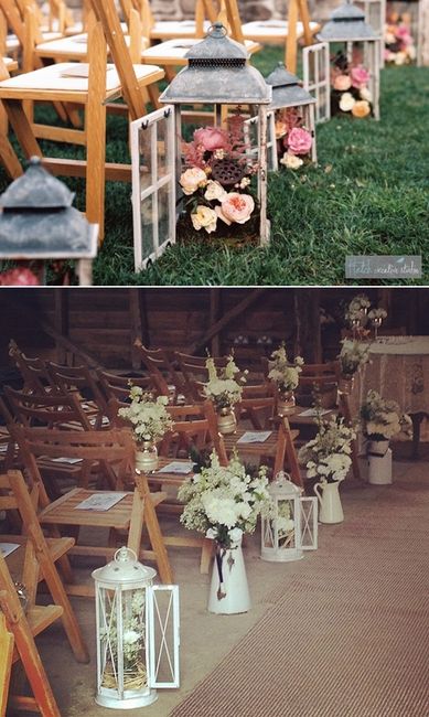 candeeiros com flores