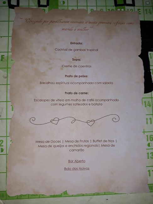 Ementa - individual ou por mesa? 2