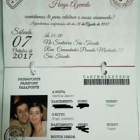 Convites casamento tema viagens - 2