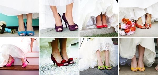 sapatos de casamento de que cor?