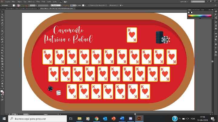 Placard das mesas - 1