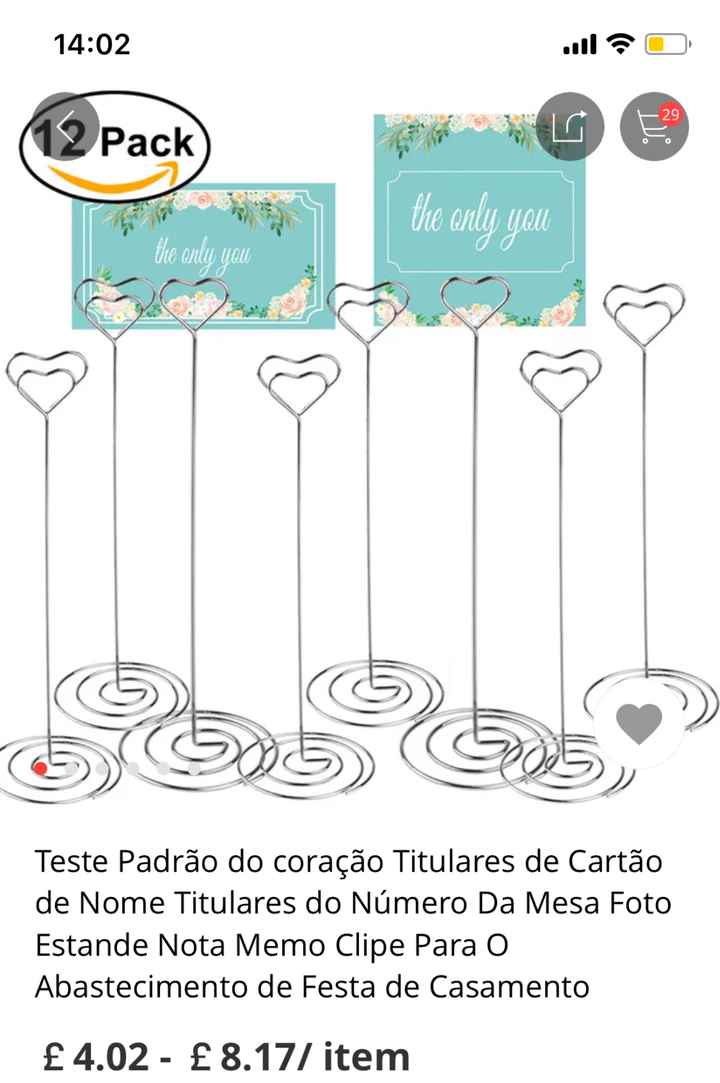 Suporte números das mesas - 2