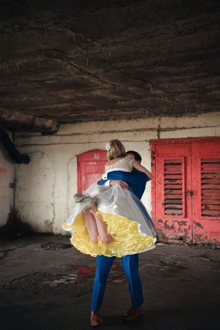 Vestido de noiva com cor - Amarelo 2