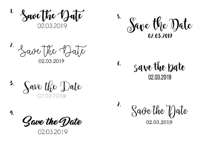 Save the date. Tipos de Letra 1