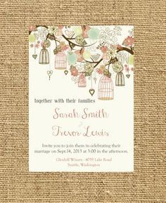 Convite Love birds 2