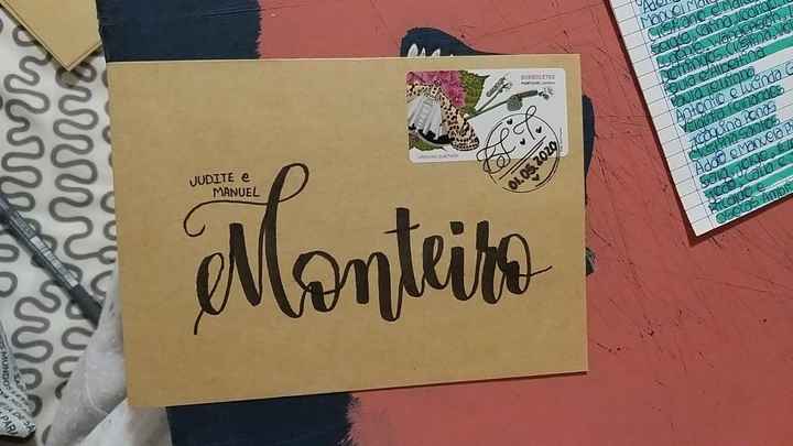 Caligrafia nos convites DIY